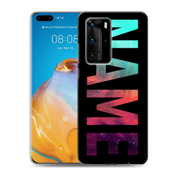 Силиконовый чехол на Huawei P40 Pro с принтом NAME