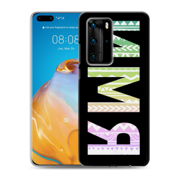 Силиконовый чехол на Huawei P40 Pro с принтом ИМЯ