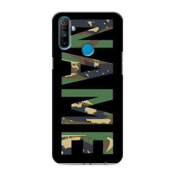 Силиконовый чехол на Realme C3 с принтом NAME