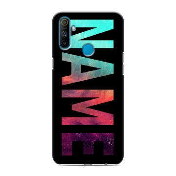 Силиконовый чехол на Realme C3 с принтом NAME