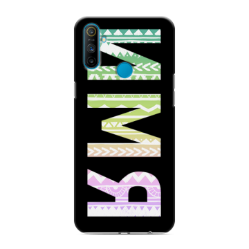 Силиконовый чехол на Realme C3 с принтом ИМЯ
