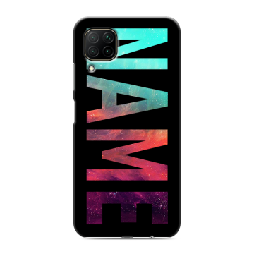 Силиконовый противоударный чехол на Huawei P40 Lite с принтом NAME