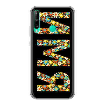 Силиконовый чехол на Huawei P40 Lite E с принтом ИМЯ