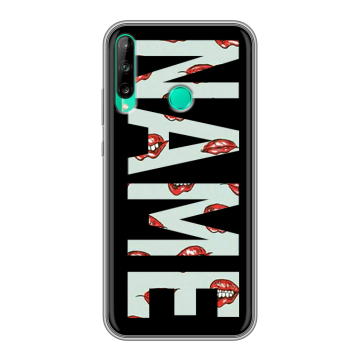 Силиконовый чехол на Huawei P40 Lite E с принтом NAME