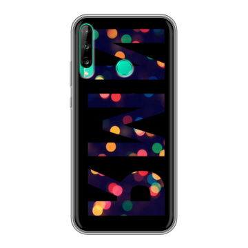 Силиконовый чехол на Huawei P40 Lite E с принтом ИМЯ