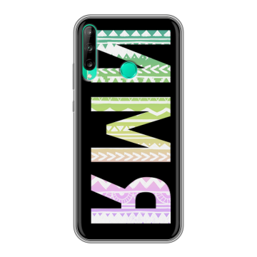 Силиконовый чехол на Huawei P40 Lite E с принтом ИМЯ
