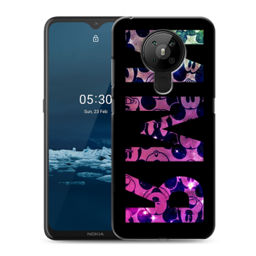 Силиконовый чехол на Nokia 5.3 с принтом ИМЯ