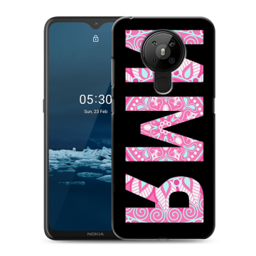Силиконовый чехол на Nokia 5.3 с принтом ИМЯ