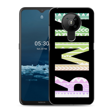 Силиконовый чехол на Nokia 5.3 с принтом ИМЯ
