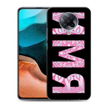 Силиконовый чехол на Xiaomi RedMi K30 Pro с принтом ИМЯ