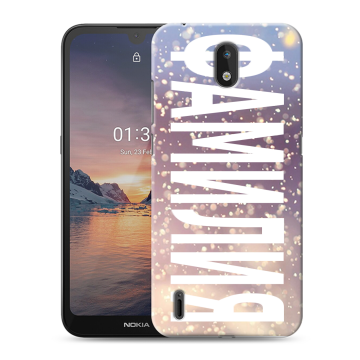 Силиконовый чехол на Nokia 1.3 с принтом ФАМИЛИЯ