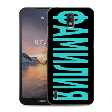 Силиконовый чехол на Nokia 1.3 с принтом ФАМИЛИЯ
