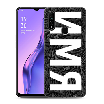 Силиконовый противоударный чехол на OPPO A31 с принтом ИМЯ