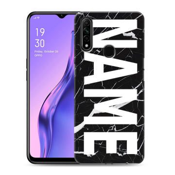 Силиконовый противоударный чехол на OPPO A31 с принтом NAME