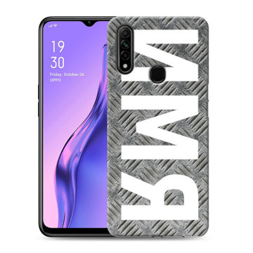 Силиконовый противоударный чехол на OPPO A31 с принтом ИМЯ