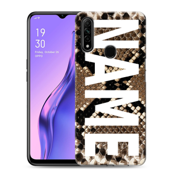 Силиконовый противоударный чехол на OPPO A31 с принтом NAME