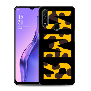 Силиконовый противоударный чехол на OPPO A31 с принтом ИМЯ