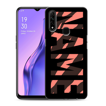 Силиконовый противоударный чехол на OPPO A31 с принтом NAME