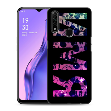 Силиконовый противоударный чехол на OPPO A31 с принтом ИМЯ