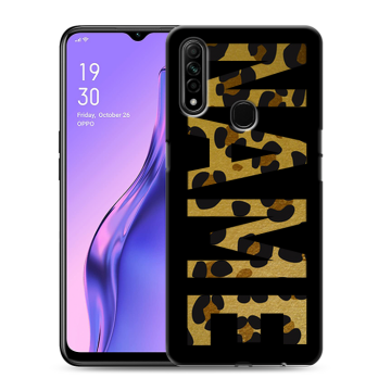 Силиконовый противоударный чехол на OPPO A31 с принтом NAME