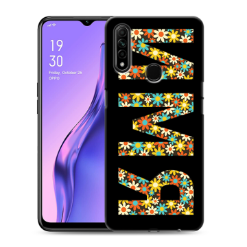 Силиконовый противоударный чехол на OPPO A31 с принтом ИМЯ