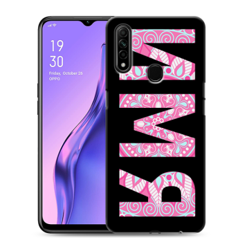 Силиконовый противоударный чехол на OPPO A31 с принтом ИМЯ
