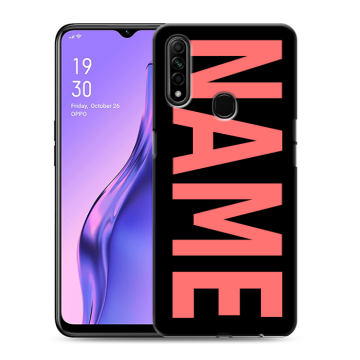 Силиконовый противоударный чехол на OPPO A31 с принтом NAME