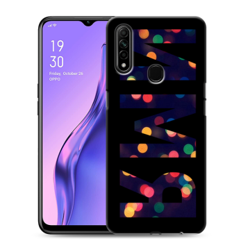 Силиконовый противоударный чехол на OPPO A31 с принтом ИМЯ