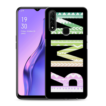 Силиконовый противоударный чехол на OPPO A31 с принтом ИМЯ