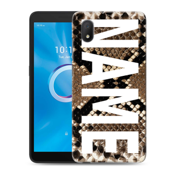 Силиконовый чехол на Alcatel 1B (2020) с принтом NAME