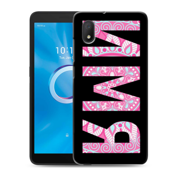 Силиконовый чехол на Alcatel 1B (2020) с принтом ИМЯ