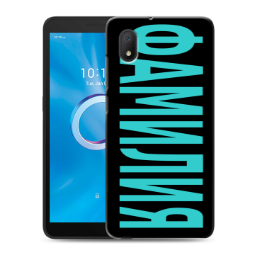 Силиконовый чехол на Alcatel 1B (2020) с принтом ФАМИЛИЯ