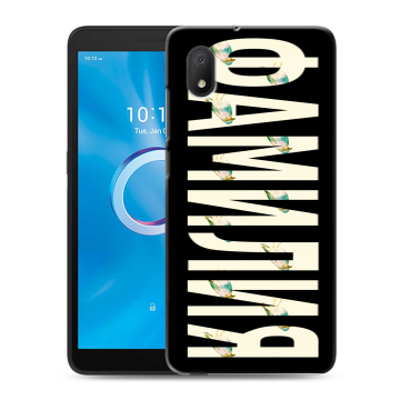 Силиконовый чехол на Alcatel 1A (2020) с принтом ФАМИЛИЯ