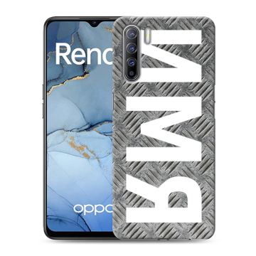 Силиконовый чехол на OPPO Reno3 с принтом ИМЯ