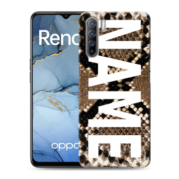 Силиконовый чехол на OPPO Reno3 с принтом NAME