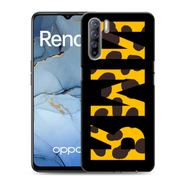 Силиконовый чехол на OPPO Reno3 с принтом ИМЯ