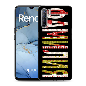 Силиконовый чехол на OPPO Reno3 с принтом ФАМИЛИЯ
