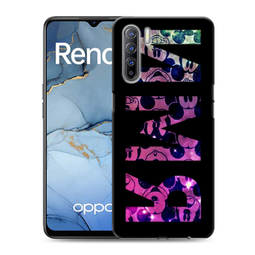 Силиконовый чехол на OPPO Reno3 с принтом ИМЯ