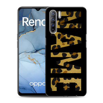 Силиконовый чехол на OPPO Reno3 с принтом NAME