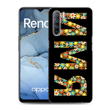 Силиконовый чехол на OPPO Reno3 с принтом ИМЯ