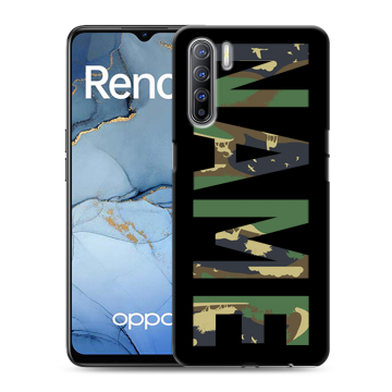 Силиконовый чехол на OPPO Reno3 с принтом NAME
