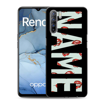 Силиконовый чехол на OPPO Reno3 с принтом NAME