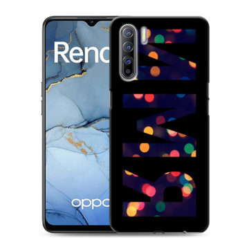 Силиконовый чехол на OPPO Reno3 с принтом ИМЯ