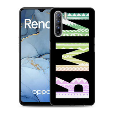 Силиконовый чехол на OPPO Reno3 с принтом ИМЯ