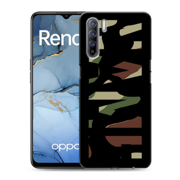Силиконовый чехол на OPPO Reno3 с принтом NAME