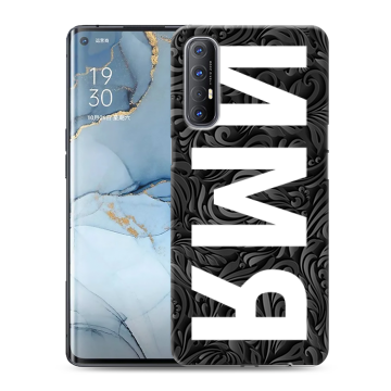 Силиконовый чехол на OPPO Reno3 Pro с принтом ИМЯ