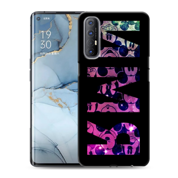 Силиконовый чехол на OPPO Reno3 Pro с принтом ИМЯ