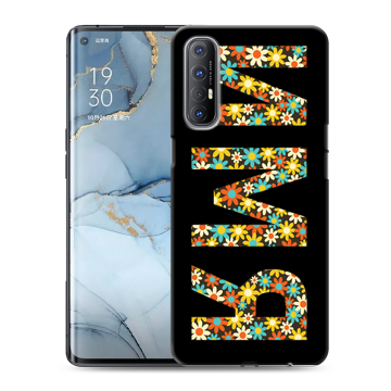 Силиконовый чехол на OPPO Reno3 Pro с принтом ИМЯ