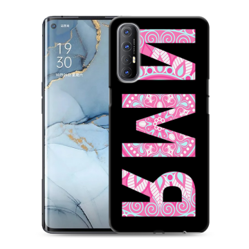 Силиконовый чехол на OPPO Reno3 Pro с принтом ИМЯ