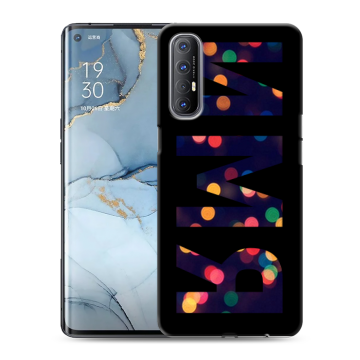 Силиконовый чехол на OPPO Reno3 Pro с принтом ИМЯ